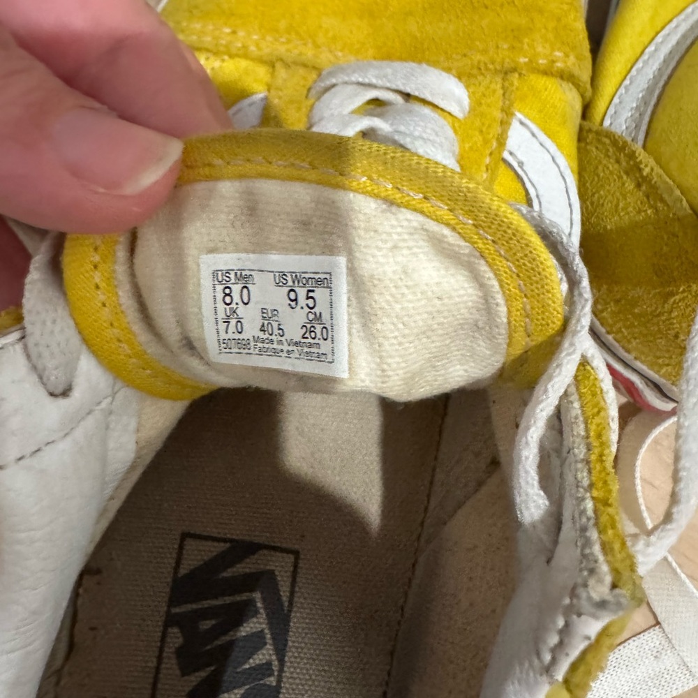Vans Yellow and White Sneakers